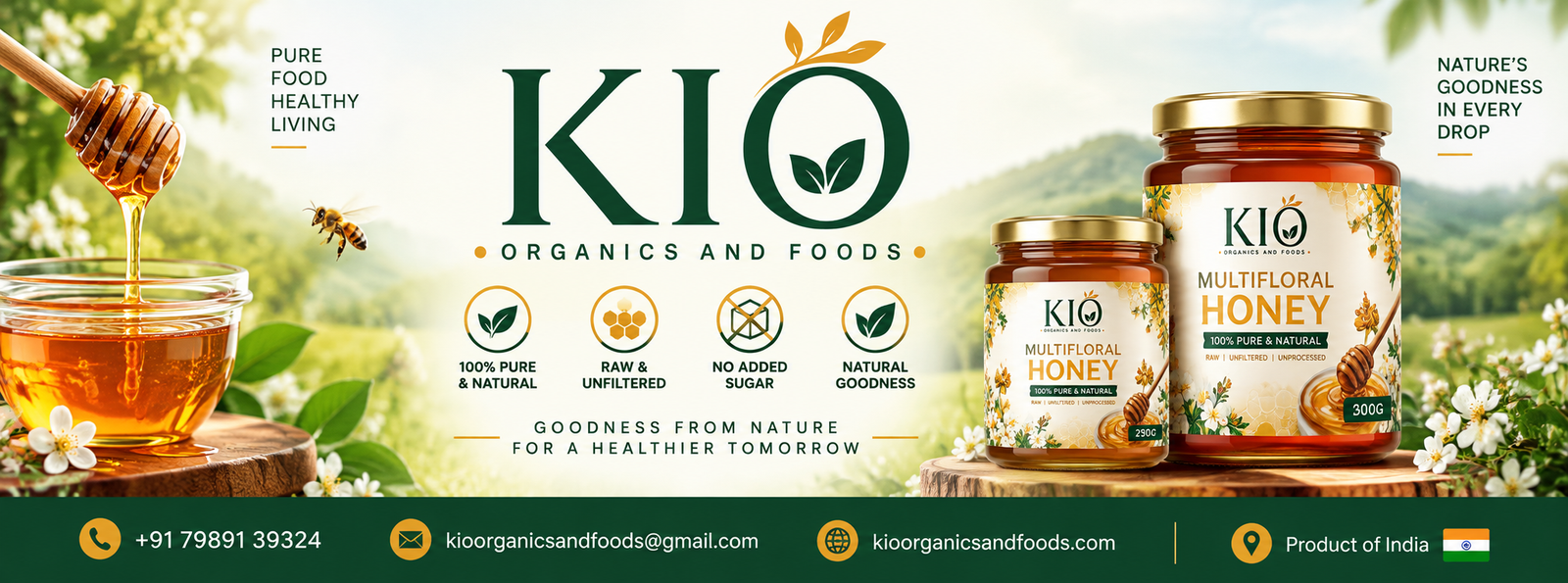 KIO Organics — Pure honey for a healthier tomorrow